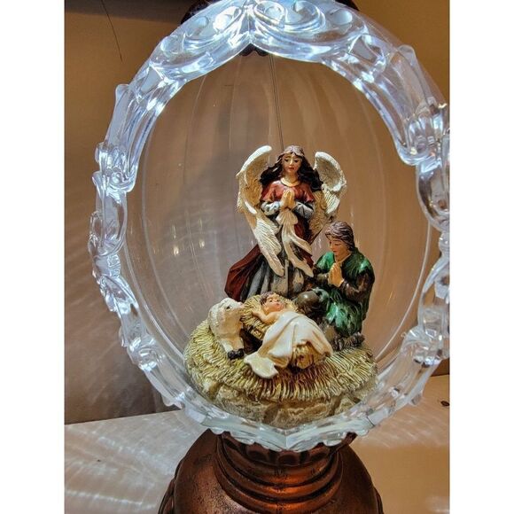 Liushi Retro Music Box Nativity Sculpture Figure 12" - Picture 4 of 7